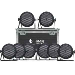 KIT DE 8PZAS PAR80X3W INTER RGB
