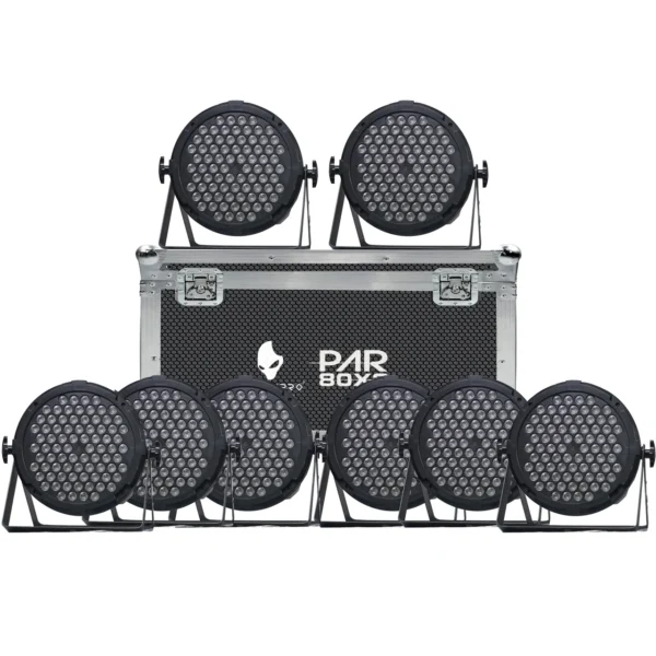 KIT DE 8PZAS PAR80X3W INTER RGB